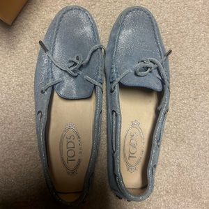 Authentic beautiful sky blue Tods loafer